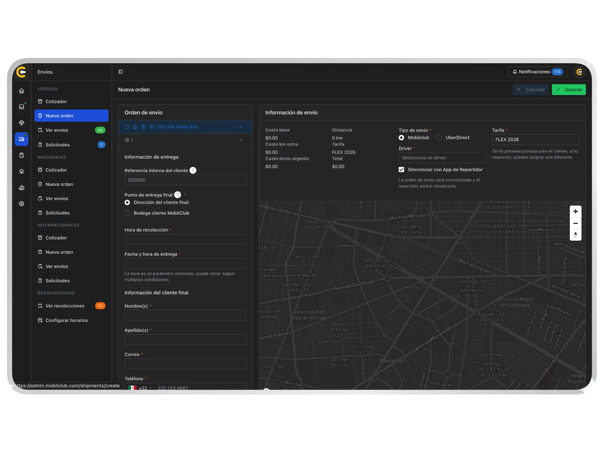 Plataforma logística de Mobiiclub
