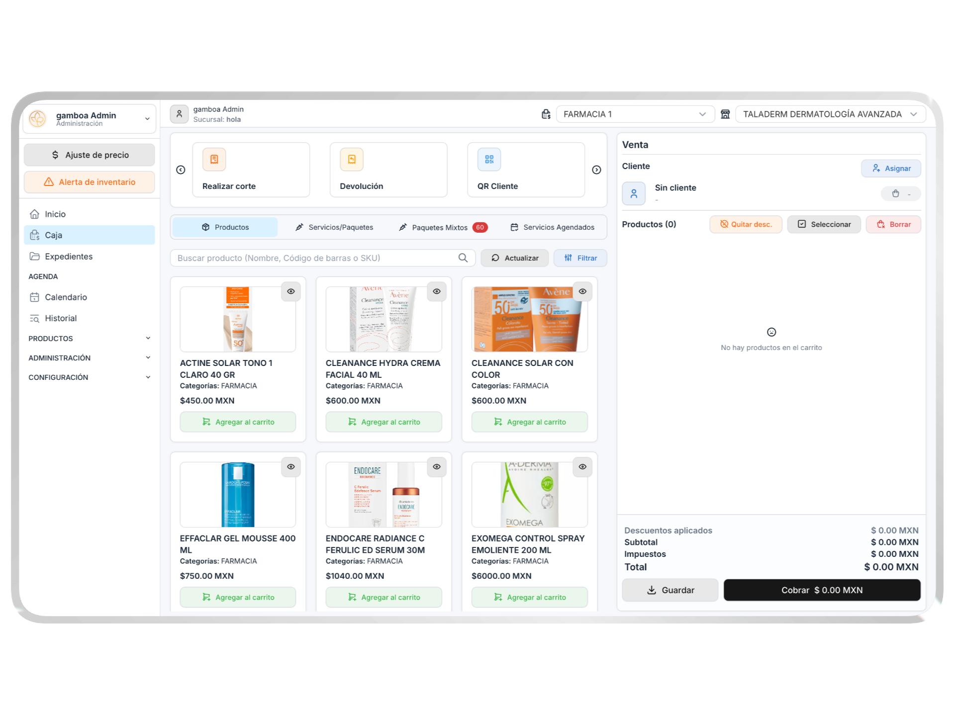 Plataforma clínica de SkinCareClinic